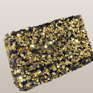 Clutch Lentejuelas Dorado/Negro