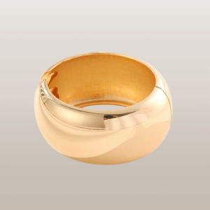 Brazalete Bombé Liso Dorado