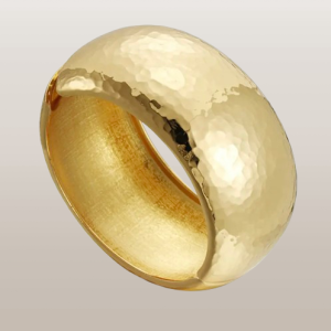 Brazalete Bombé Machacado Dorado