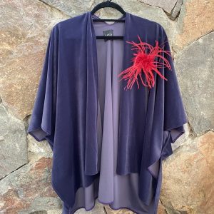 Tapado Lola Azul con plumas
